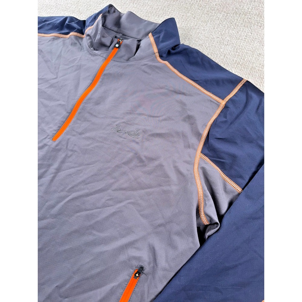 Footjoy Gray Pullover Knit Quarter Zip Windbreaker Jacket Men's Extra Large Golf